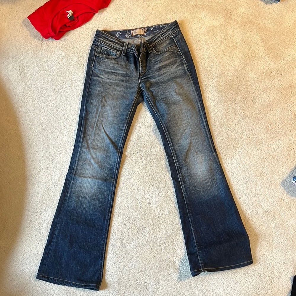 Paige dark wash boot cut jeans